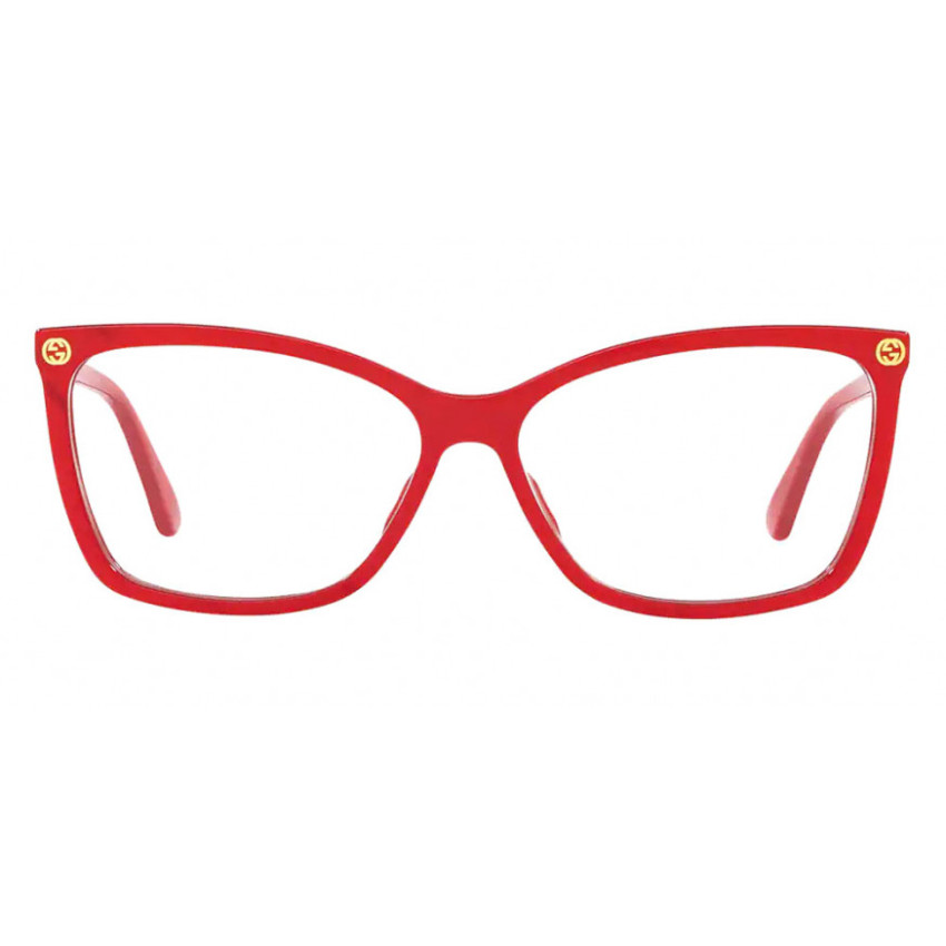 Gucci 0025O-004 56 Optical Frame WOMAN ACETA-RED-RED-TRANSPARENT