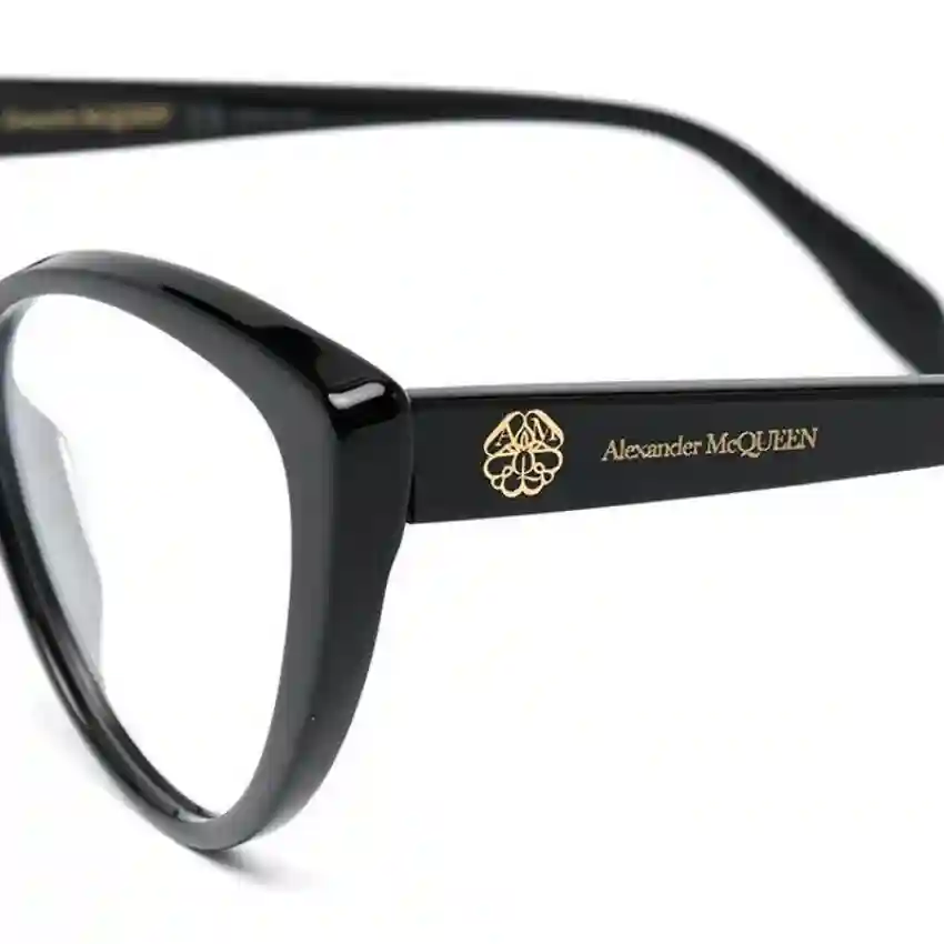 Alexander McQueen 0287O-001 54 Optical Frame WOMAN ACETA BLACK-BLACK-TRANSPARENT