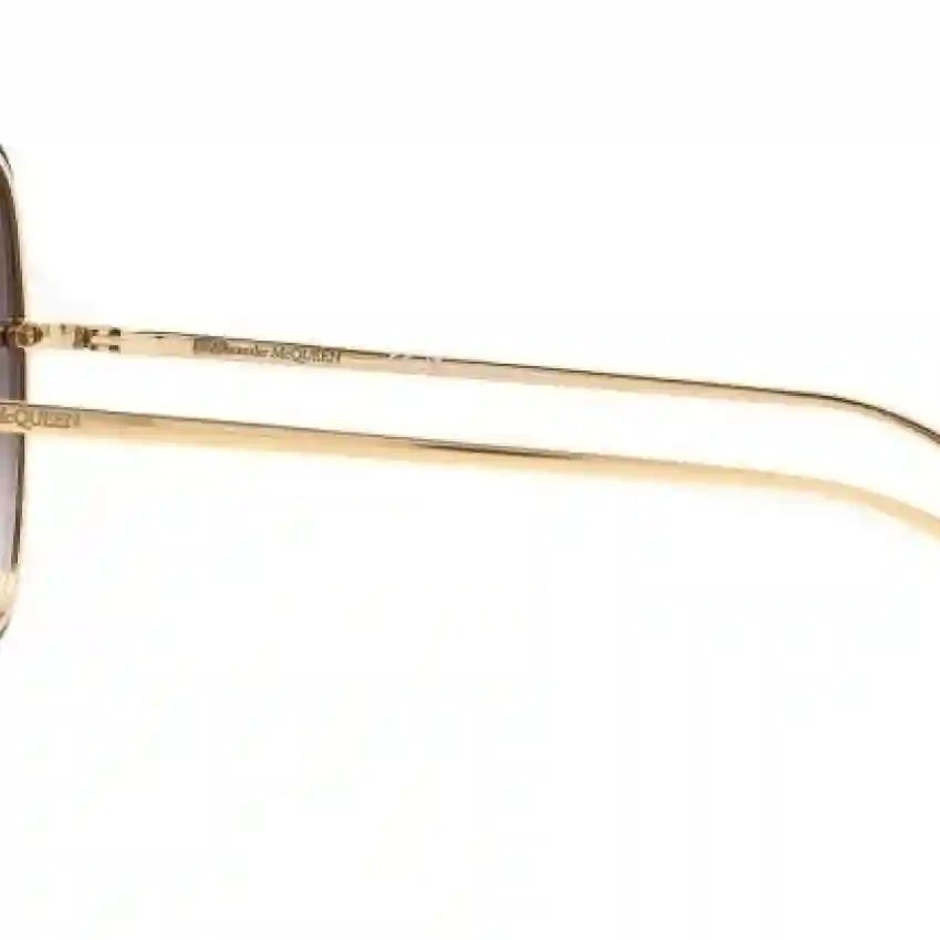 Alexander McQueen 0362S-003 99 Sunglass UNISEX METAL GOLD-GOLD-GREY