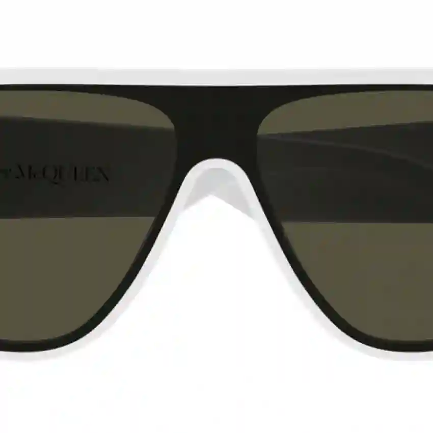 Alexander McQueen 0386S-003 99 Sunglass MAN ACETATE WHITE-WHITE-GREEN