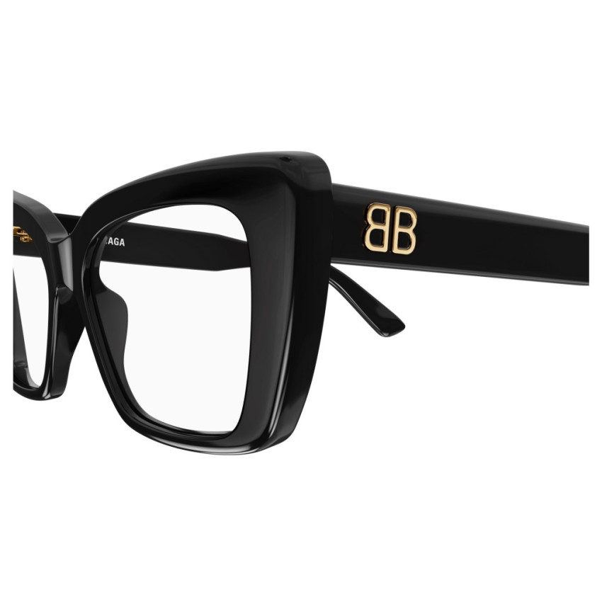 Balenciaga 0297O-001 52 Optical Frame WOMAN RECYC BLACK-BLACK-TRANSPARENT