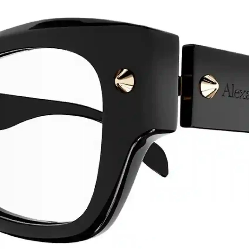Alexander McQueen 0429O-001 52 Optical Frame WOMAN RECYC BLACK-BLACK-TRANSPARENT