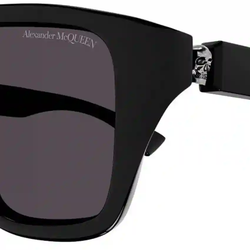 Alexander McQueen 0430S-001 99 Sunglass MAN RECYCLED ACE BLACK-BLACK-GREY