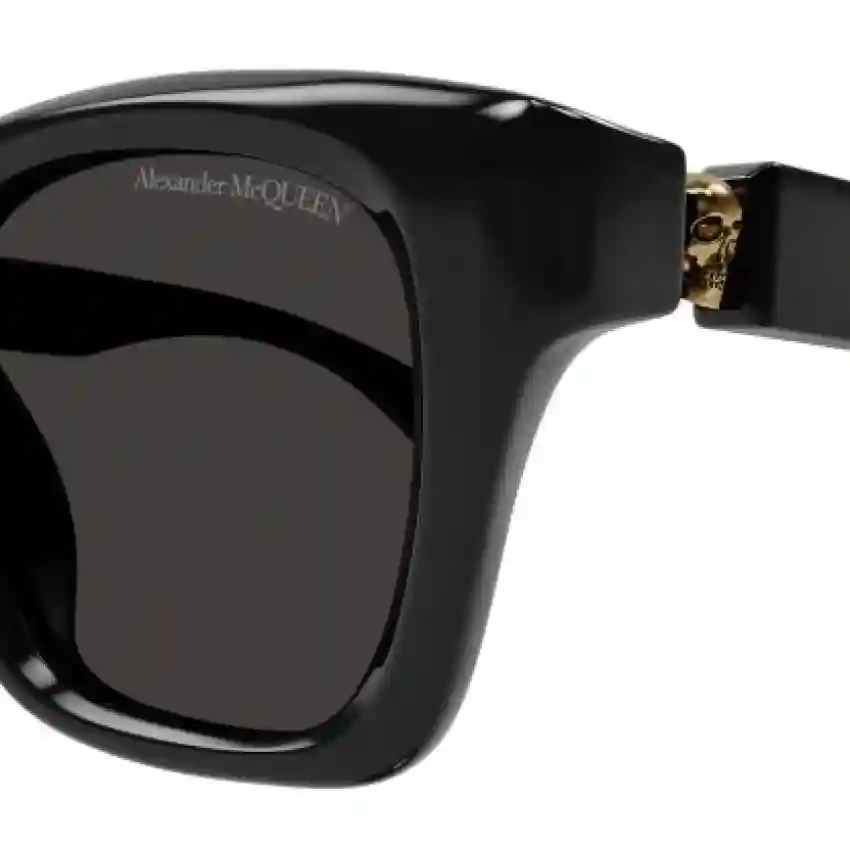 Alexander McQueen 0432SA-001 52 Sunglass MAN RECYCLED AC BLACK-BLACK-GREY