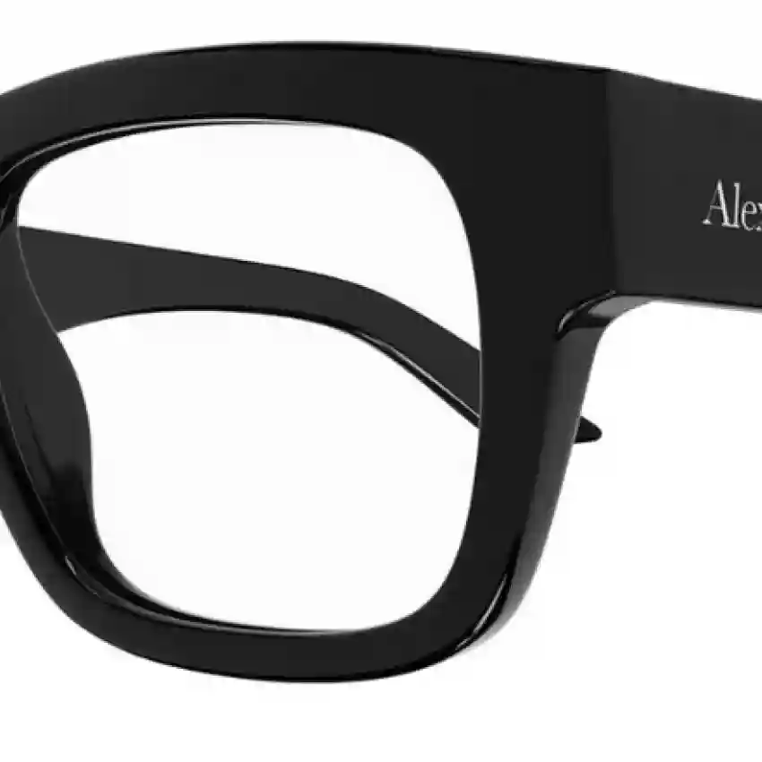 Alexander McQueen 0454O-001 52 Optical Frame MAN RECYCLE BLACK-BLACK-TRANSPARENT