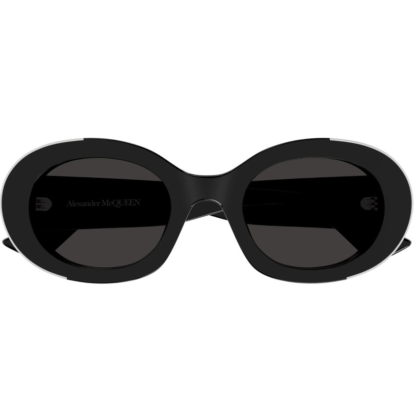 Alexander McQueen 0445S-001 51 Sunglass WOMAN RECYCLED A BLACK-BLACK-GREY