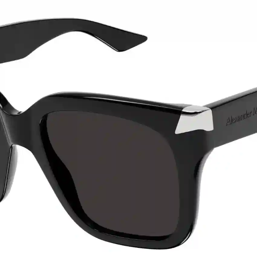 Alexander McQueen 0440S-001 53 Sunglass WOMAN RECYCLED A BLACK-BLACK-GREY