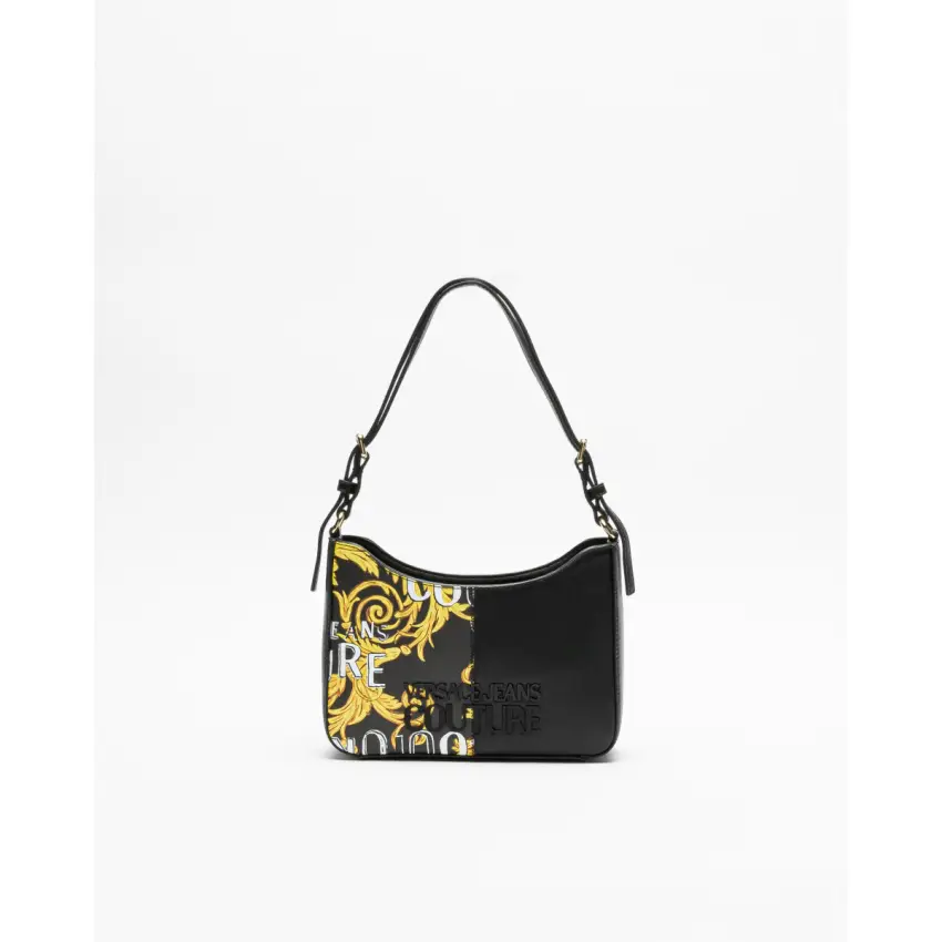 Versace Jeans Couture BLACK/GOLD 'LOGO COUTURE' SHOULDER BAG