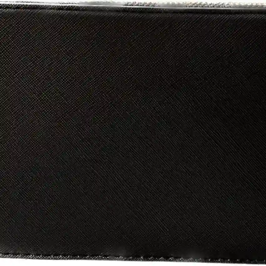 Versace Jeans Couture, Geanta crossbody din piele ecologica cu detaliu din lant, Negru