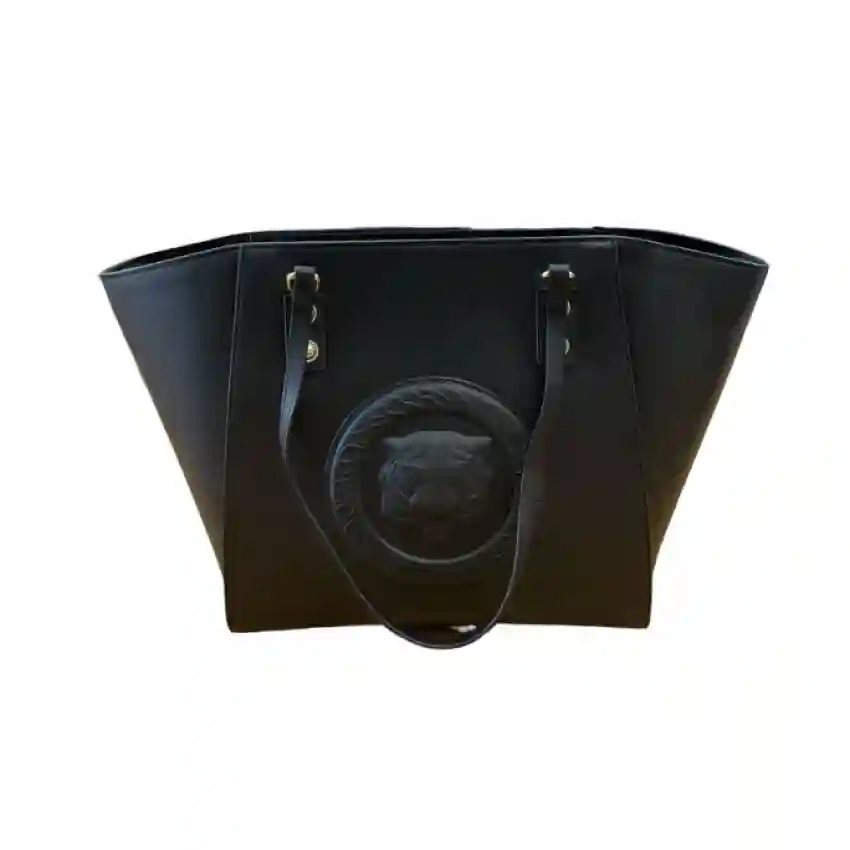 Just Cavalli geanta neagră cu emblema tigrului gravată 74RB4B57