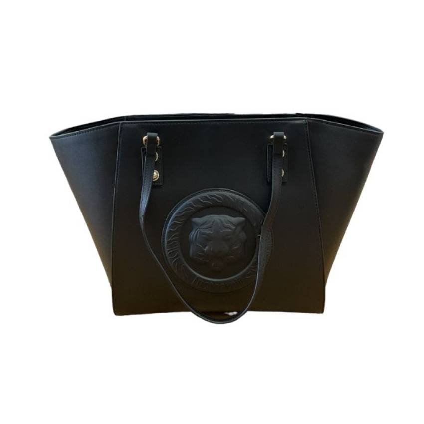 Just Cavalli geanta neagră cu emblema tigrului gravată 74RB4B57