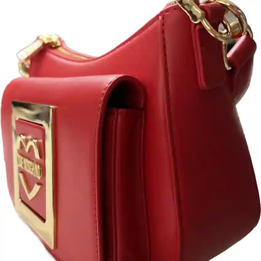 LOVE MOSCHINO BIG LOCK Geanta de umar, cu bareta de umar, Rosu