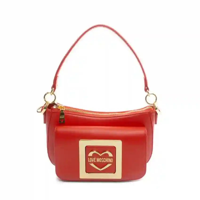 LOVE MOSCHINO BIG LOCK Geanta de umar, cu bareta de umar, Rosu