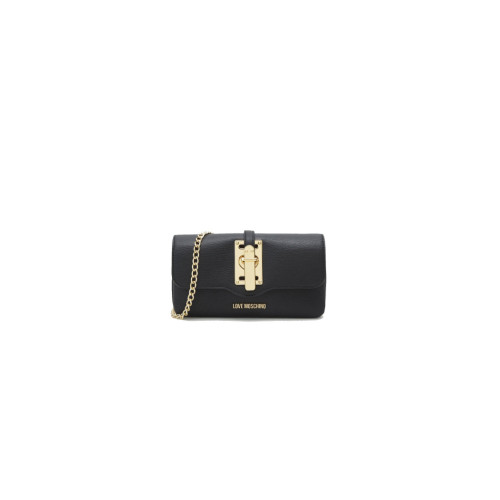 Love Moschino Geantă de umăr Black Heart Lock - Neagră