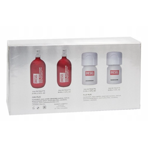 Set Cadou Diesel Zero Plus Red  EDT 2 x 30 ml Men + EDT 2 x 30 ml Woman