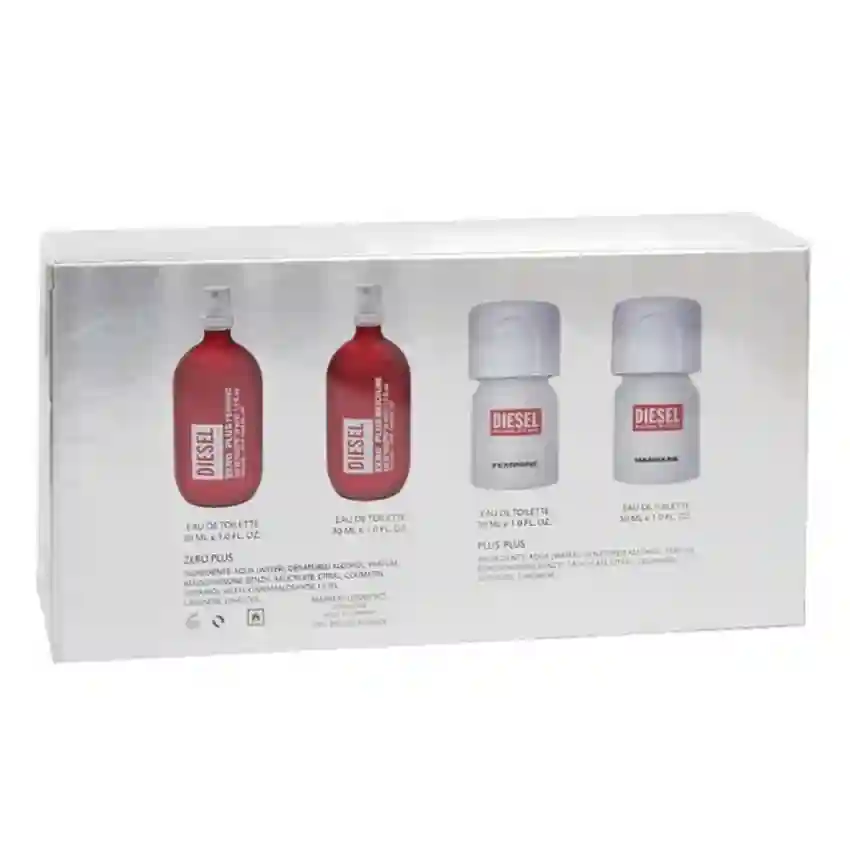 Set Cadou Diesel Zero Plus Red  EDT 2 x 30 ml Men + EDT 2 x 30 ml Woman