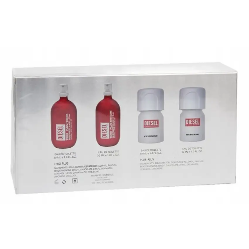 Set Cadou Diesel Zero Plus Red EDT 2 x 30 ml Men + EDT 2 x 30 ml Woman