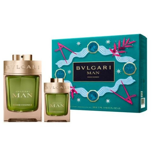 Set Cadou Bvlgari Man Wood Essence EDP 100 ml + Travel Spray EDP 15 ml