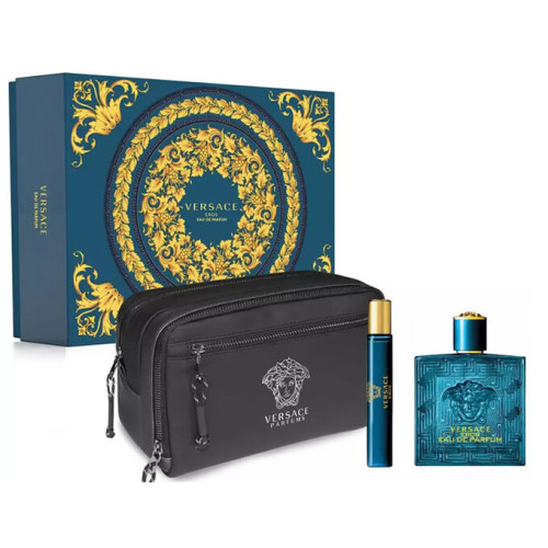 Set Cadou Versace Eros EDP 100 ml + Travel Spray EDP 10 ml + Geantă Cosmetică
