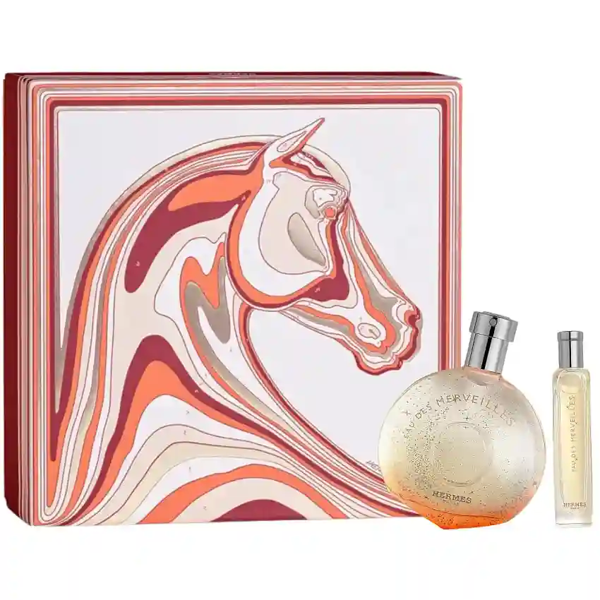 Set Cadou Hermès Eau des Merveilles EDT 50 ml + Miniatură EDT 15 ml 