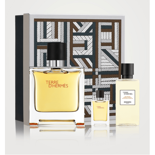 Set Cdou Terre D'Hermes Pure Parfume 75 ml + Pure Parfum Deluxe 5 ml + Gel de dus 40 ml