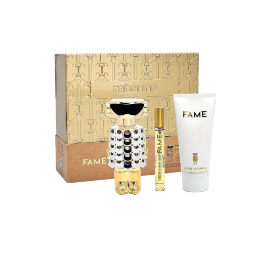 Set Cadou Paco Rabanne Fame EDP 80 ml + Travel Spray EDP 10 ml + Loțiune De Corp 100 ml