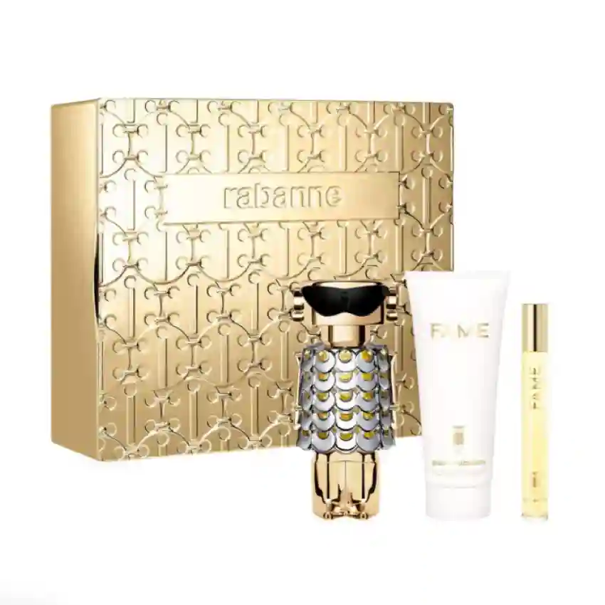 Set Cadou Paco Rabanne Fame EDP 80 ml + Travel Spray EDP 10 ml + Loțiune De Corp 100 ml