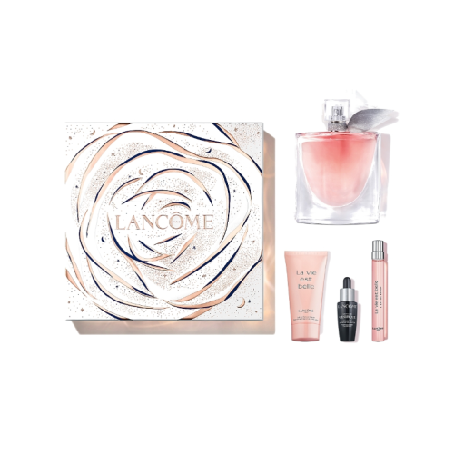 Set Cadou Lancome La Vie Est Belle EDP 100 ml + Spray de Calatorie EDP 10 ml + Loțiune De Corp 50 ml + Ser Anti Age Advanced Genifique 10 ml