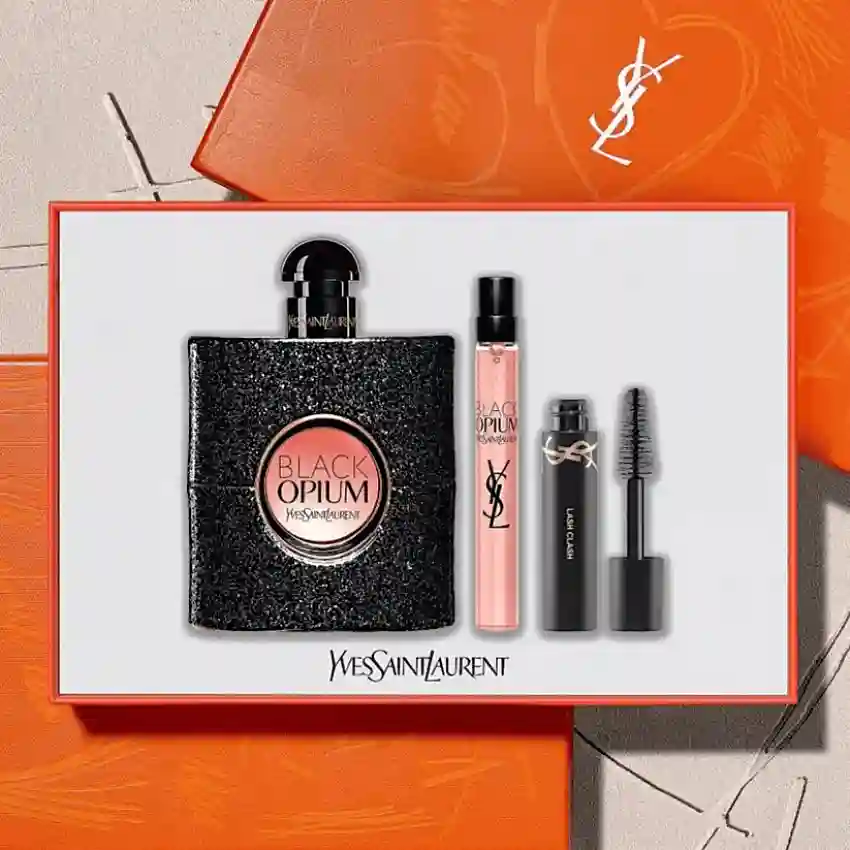 Set Cadou Yves Saint Laurent Black Opium EDP 90 ml + Travel Spray 10 ml + Lash Clash Mascara 01 Mini 2 ml