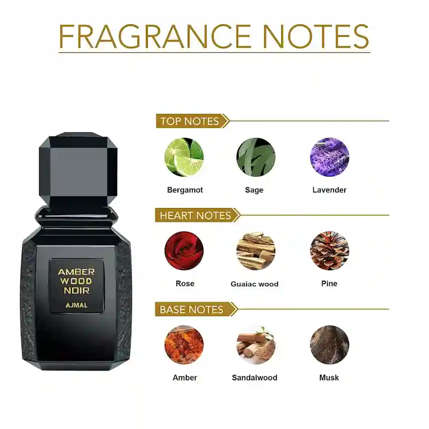 Ajmal Amber Wood Noir (Unisex) EDP 100 ml