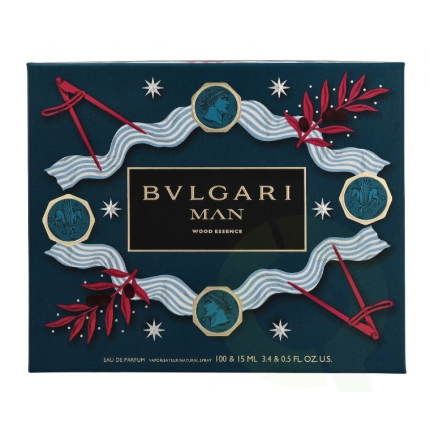 Set Cadou Bvlgari Man Wood Essence EDP 100 ml + Travel Spray EDP 15 ml