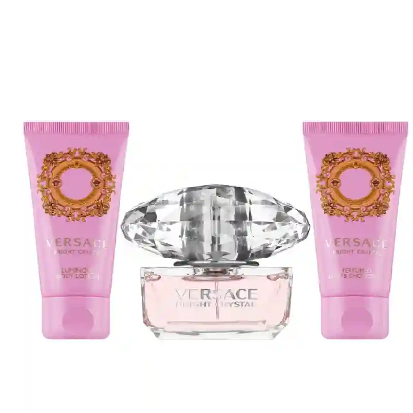 Set Cadou Versace Bright Crystal EDT 50 ml + Gel De Duș 50 ml + Loțiune De Corp 50 ml