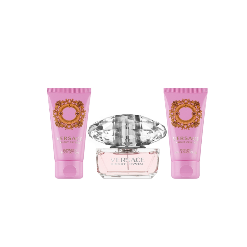 Set Cadou Versace Bright Crystal EDT 50 ml + Gel De Duș 50 ml + Loțiune De Corp 50 ml