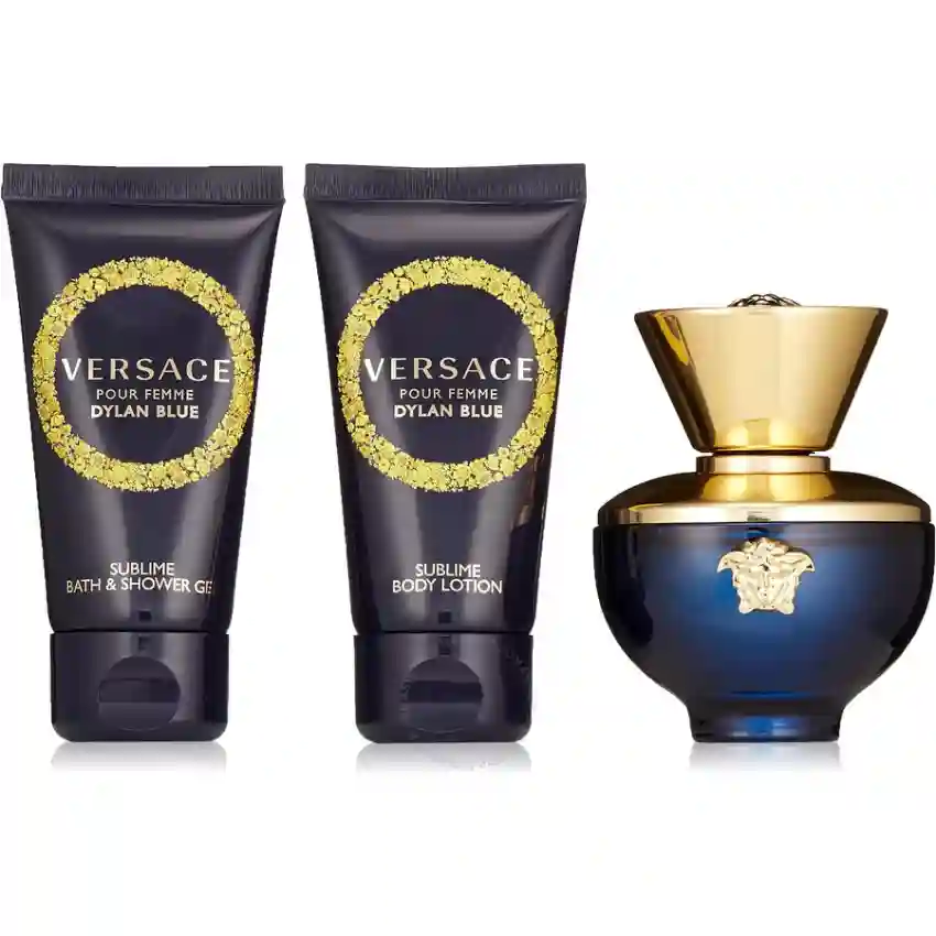 Set Cadou Versace Dylan Blue Femme EDP 100 ml + Gel de Dus100 ml + Lotiune de Corp 100 ml + Geantă Cosmetică