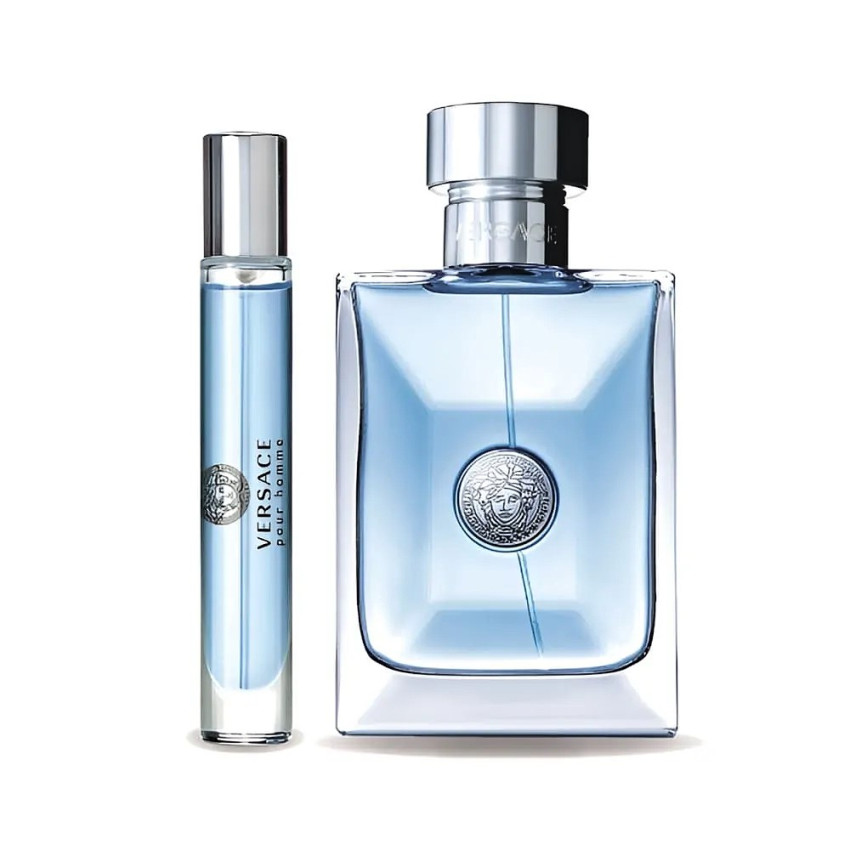 Set Cadou Versace Pour Homme EDT 100 ml + Travel Spray 10 ml + Geantă Cosmetică