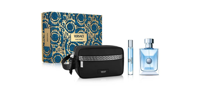 Set Cadou Versace Pour Homme EDT 100 ml + Travel Spray 10 ml + Geantă Cosmetică