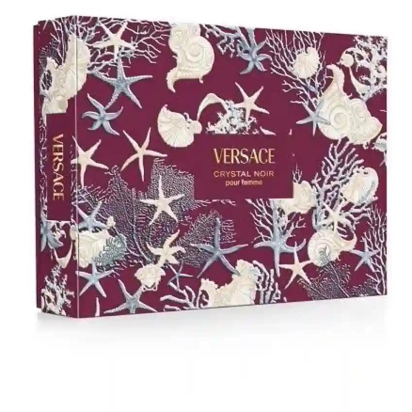 Set Cadou Versace Crystal Noir EDP 90 ml + Gel De Baie & Gel De Duș Doi În Unu 100 ml + Loțiune De Corp 100 ml + Miniatură EDP 5 ml
