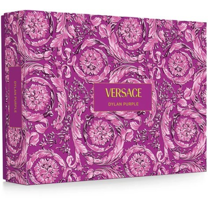 Set Cadou Versace Dylan Purple Pour Femme EDP 100 ml + Miniatură EDP 5 ml + Gel De Duș 100 ml + Loțiune de Corp 100 ml