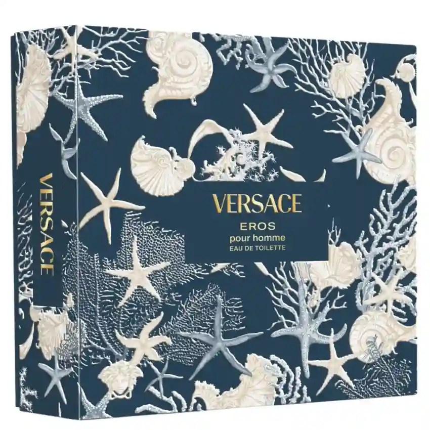 Set Cadou Versace Eros Pour Homme EDT 100 ml + Spray de Calatorie EDT 5 ml + Gel De Duș 150 ml