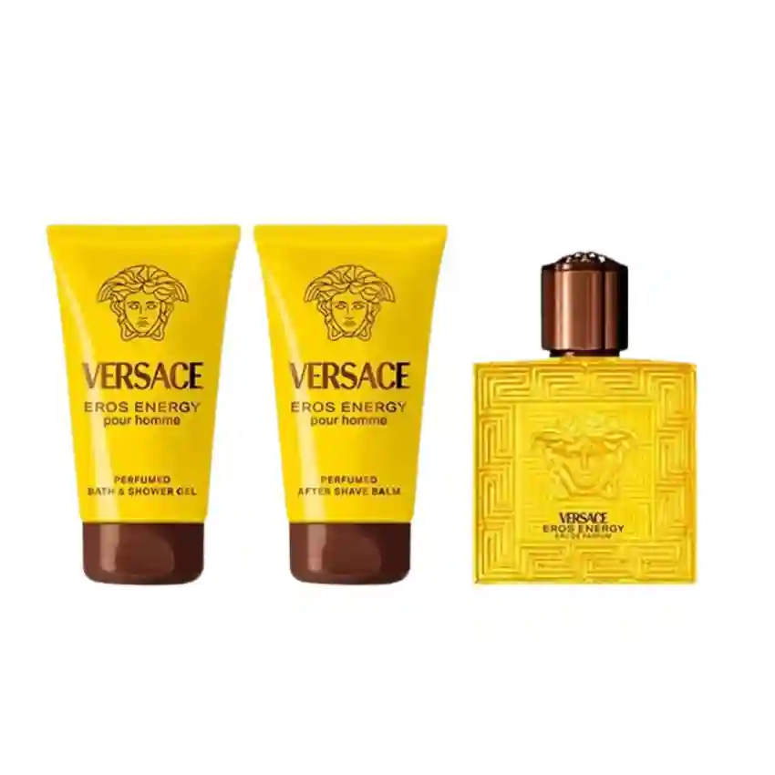 Set Cadou Versace Eros Energy EDP 50 ml + Gel De Baie & Gel De Duș Doi În Unu 50 ml + Balsam After Shave 50 ml