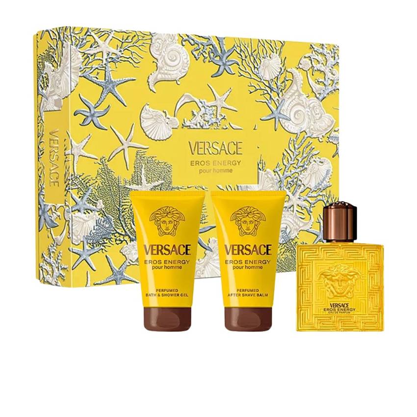 Set Cadou Versace Eros Energy EDP 50 ml + Gel De Baie & Gel De Duș Doi În Unu 50 ml + Balsam After Shave 50 ml