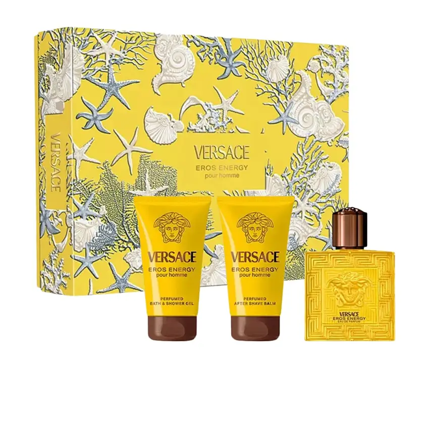 Set Cadou Versace Eros Energy EDP 50 ml + Gel De Baie & Gel De Duș Doi În Unu 50 ml + Balsam After Shave 50 ml