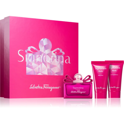 Set Cadou Salvatore Ferragamo Signorina Ribelle EDP 50 ml + Loțiune De Corp 50 ml + Gel De Duș 50 ml