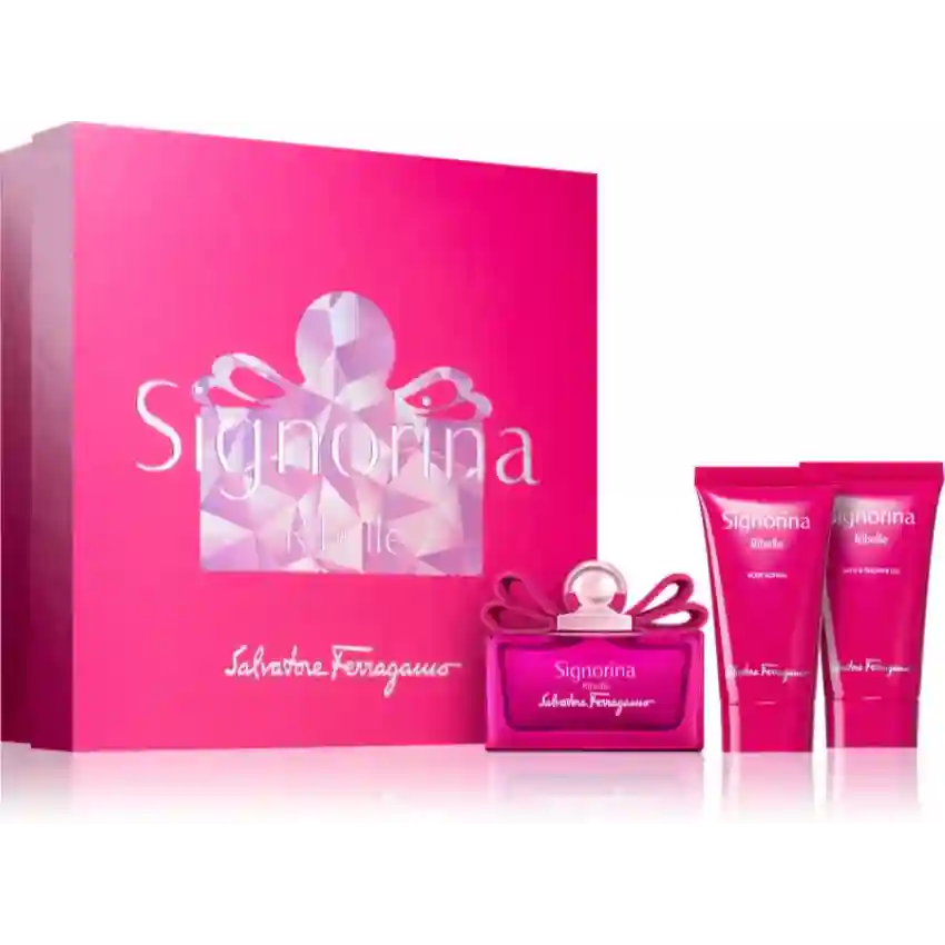Set Cadou Salvatore Ferragamo Signorina Ribelle EDP 50 ml + Loțiune De Corp 50 ml + Gel De Duș 50 ml