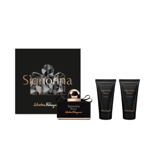 Set Cadou Salvatore Ferragamo Signorina Misteriosa EDP 50 ml + Gel De Duș 50 ml + Loțiune De Corp 50 ml