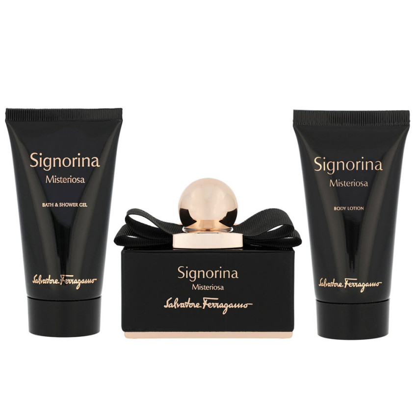Set Cadou Salvatore Ferragamo Signorina Misteriosa EDP 50 ml + Gel De Duș 50 ml + Loțiune De Corp 50 ml