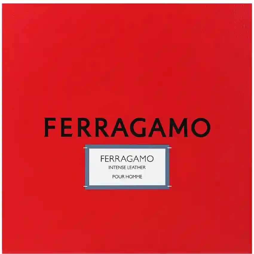 Set Cadou Salvatore Ferragamo Ferragamo Intense Leather Pour Homme For Men EDP 100 ml + Șampon & Gel De Duș  Doi În Unu 100 ml +  Miniatură EDP 10 ml