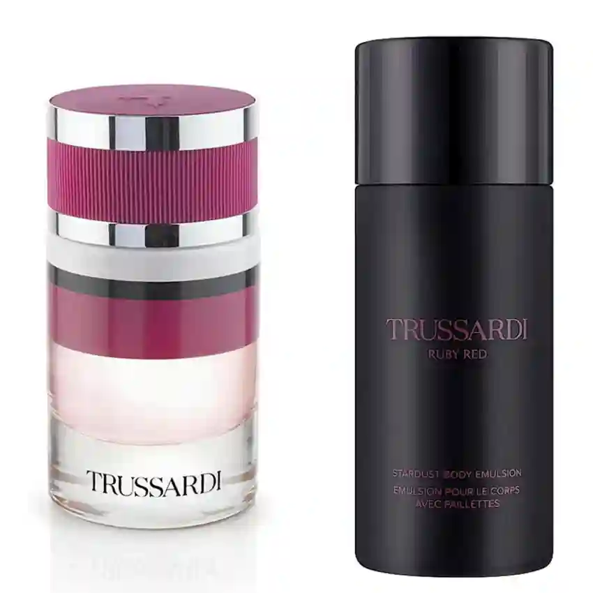 Set Cadou Trussardi Ruby Red Coffret EDP 60 ml + Emulsie De Corp Cu Glitter 125 ml