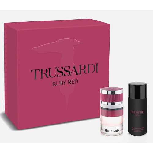 Set Cadou Trussardi Ruby Red Coffret EDP 60 ml + Emulsie De Corp Cu Glitter 125 ml
