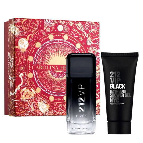 Set Cadou Carolina Herrera  212 Vip Black Men EDP 100 ml + Gel De Duș 100 ml